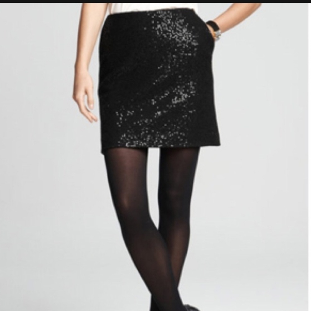 Ann Taylor Sequin Skirt With Pockets